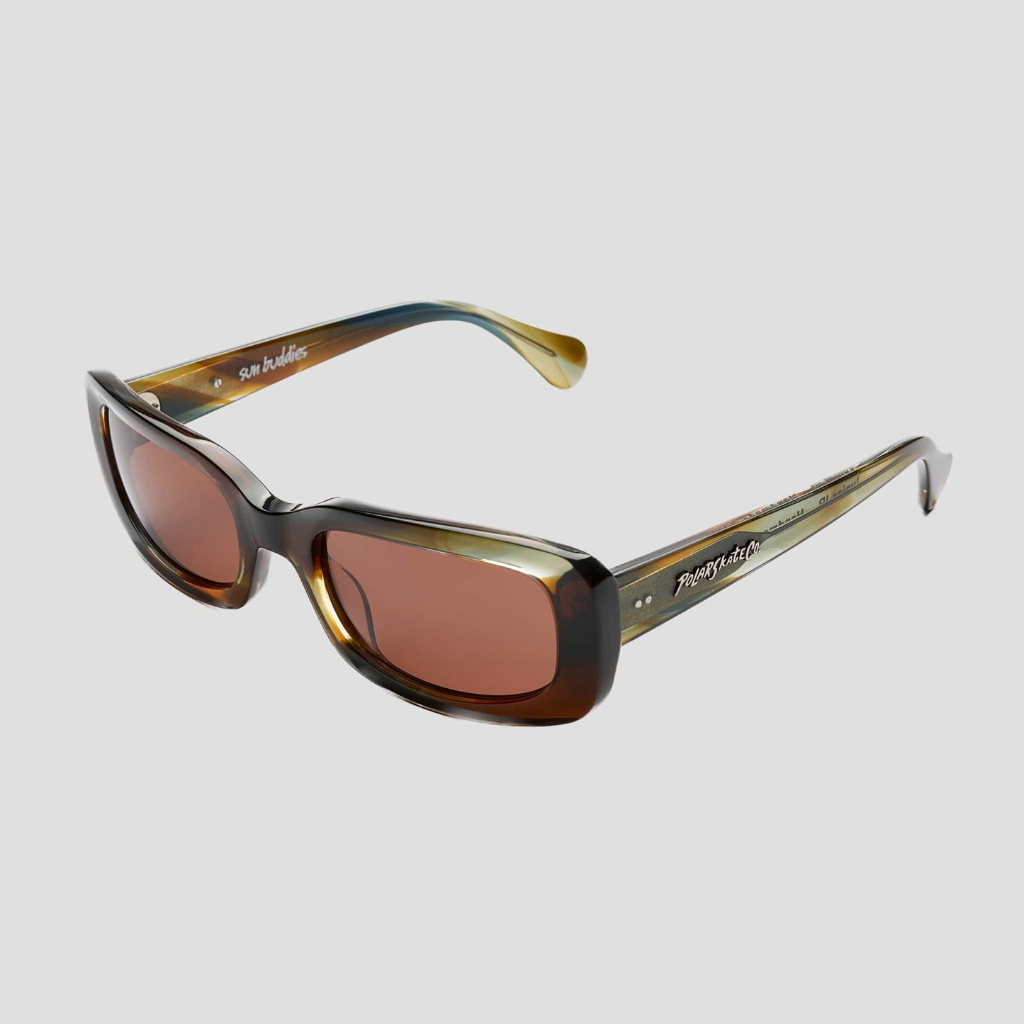 Polar X Sun Buddies Junior Jr. Sunglasses Brown Green