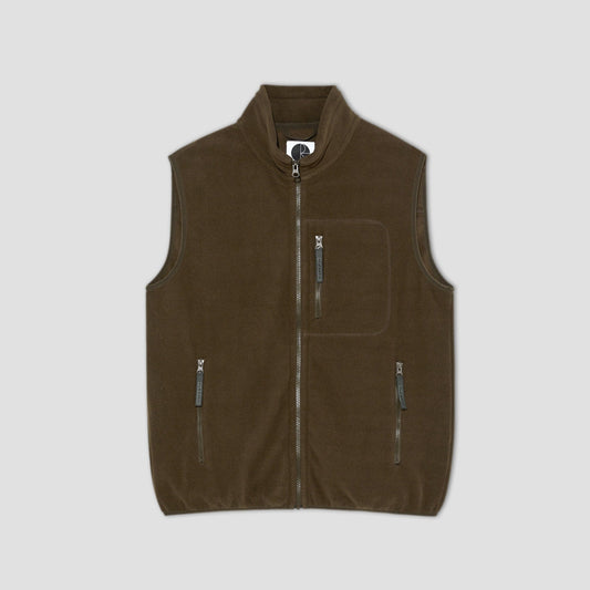 Polar Basic Fleece Vest Brown