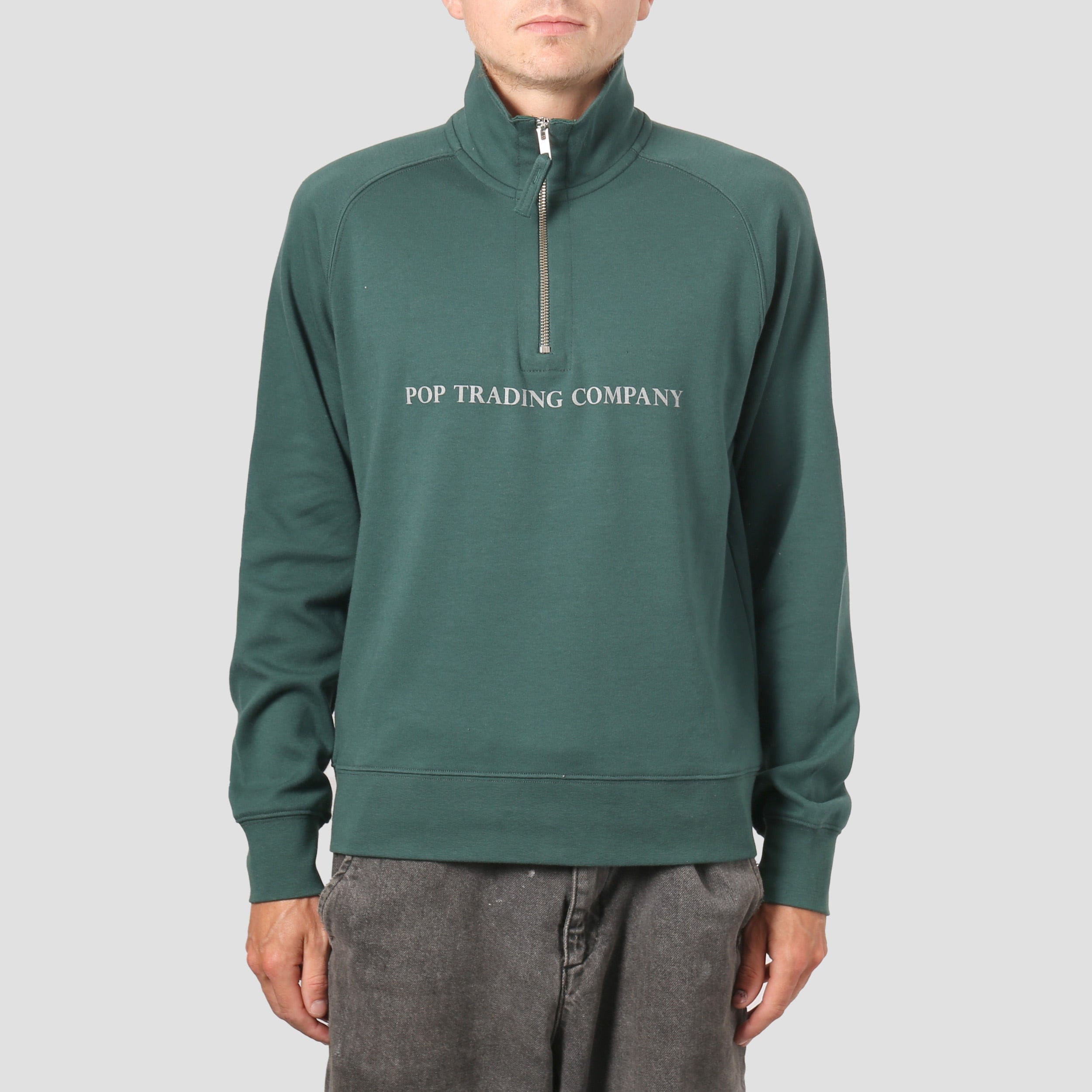 Pop Trading Sportswear Company Lightweight Half Zip Sports Green