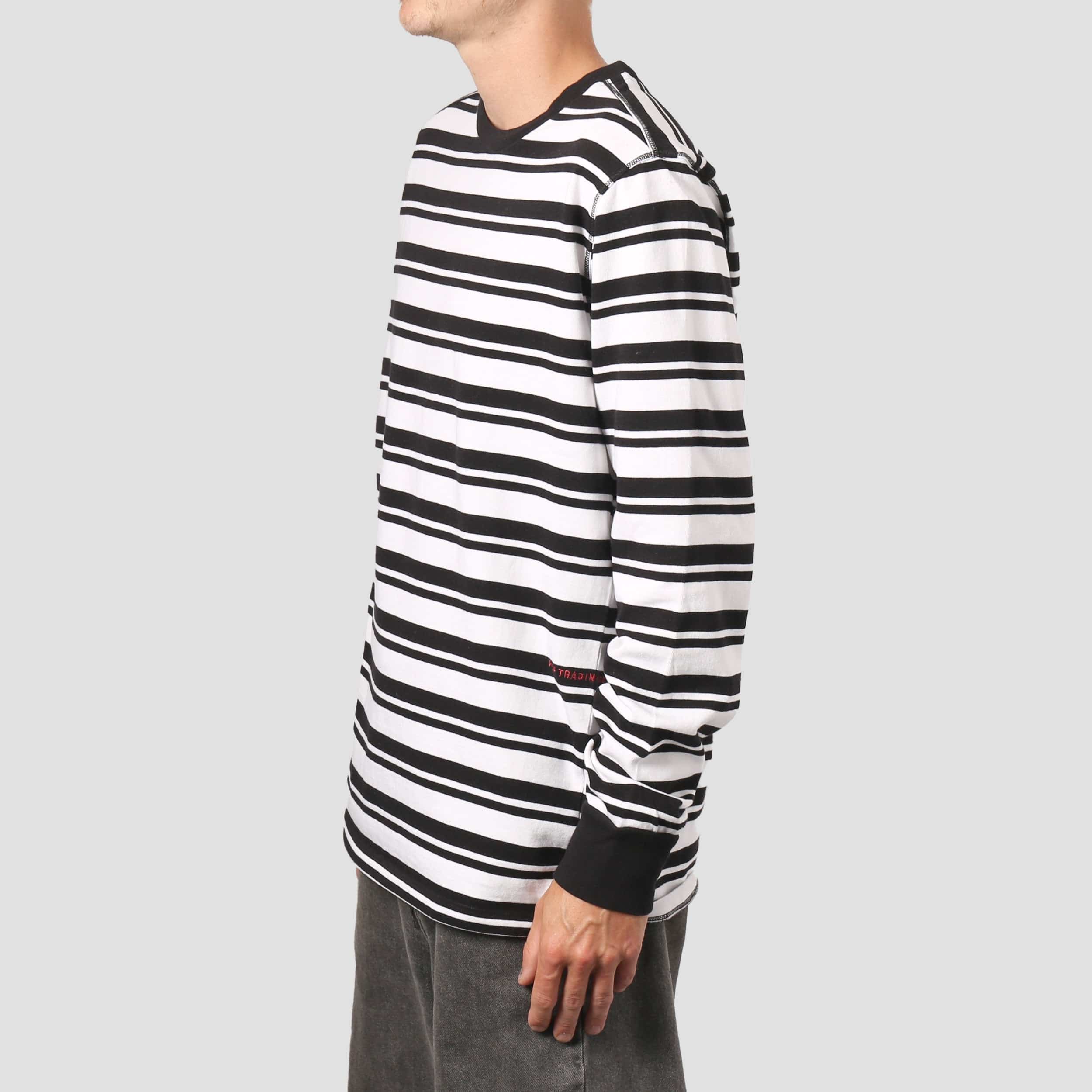 Pop Trading Striped Longsleeve T-Shirt Black / White