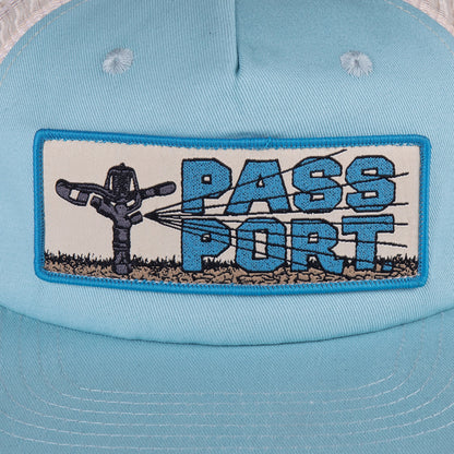 PassPort Water Restrictions Workers Trucker Cap Powder Blue