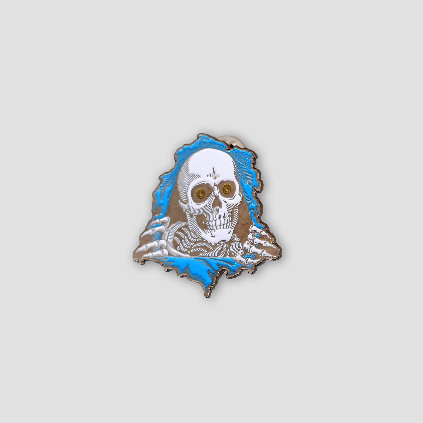 Powell Peralta Ripper Lapel Pin Badge Blue