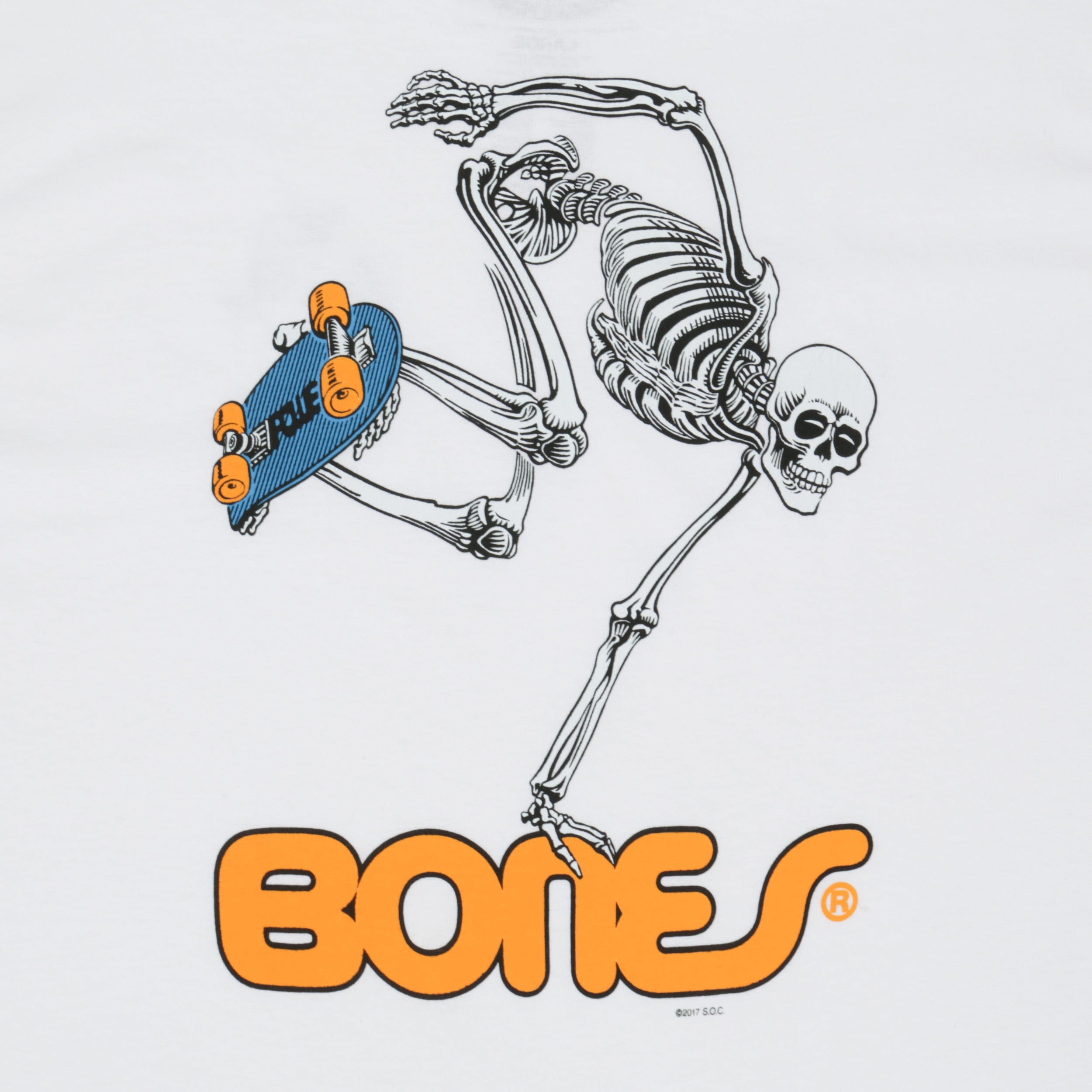 Powell Peralta Skateboard Skeleton T-Shirt White