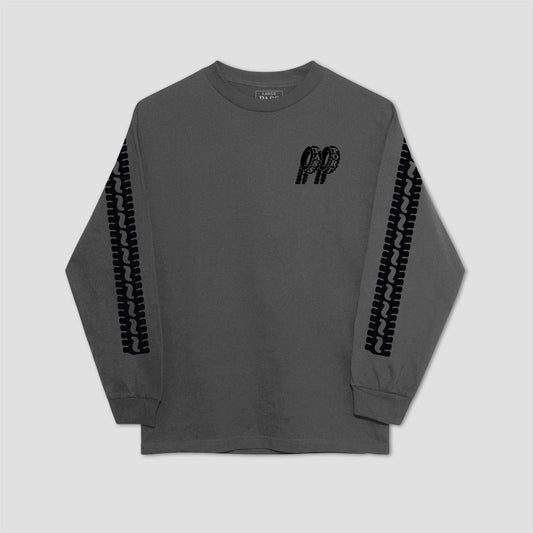 PassPort Flat Tyre Longsleeve T-Shirt Charcoal