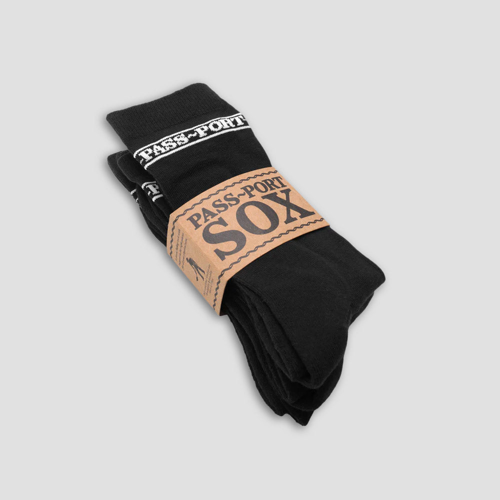 Passport Hi Sox Socks 3 Pack R42 Black