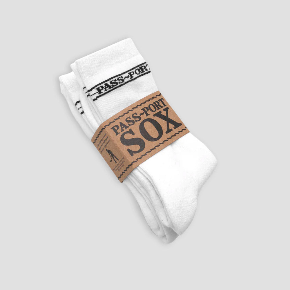 Passport Hi Sox 3 Pack White