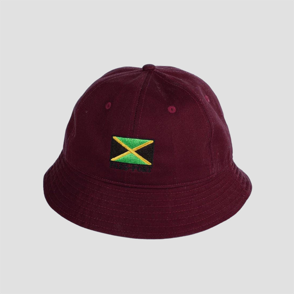 PassPort Jamaica Twill Bucket Hat Maroon