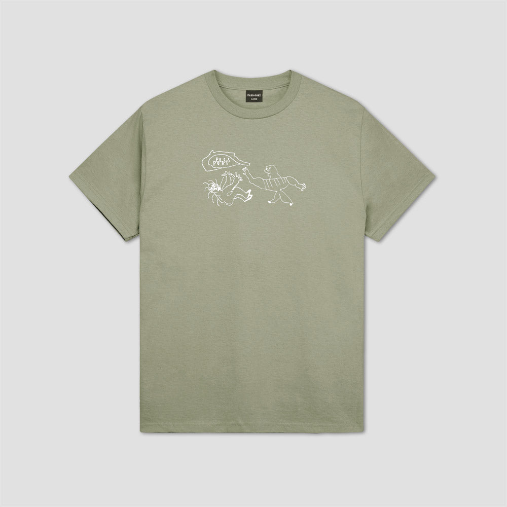 PassPort Many Faces T-Shirt Stonewash Green