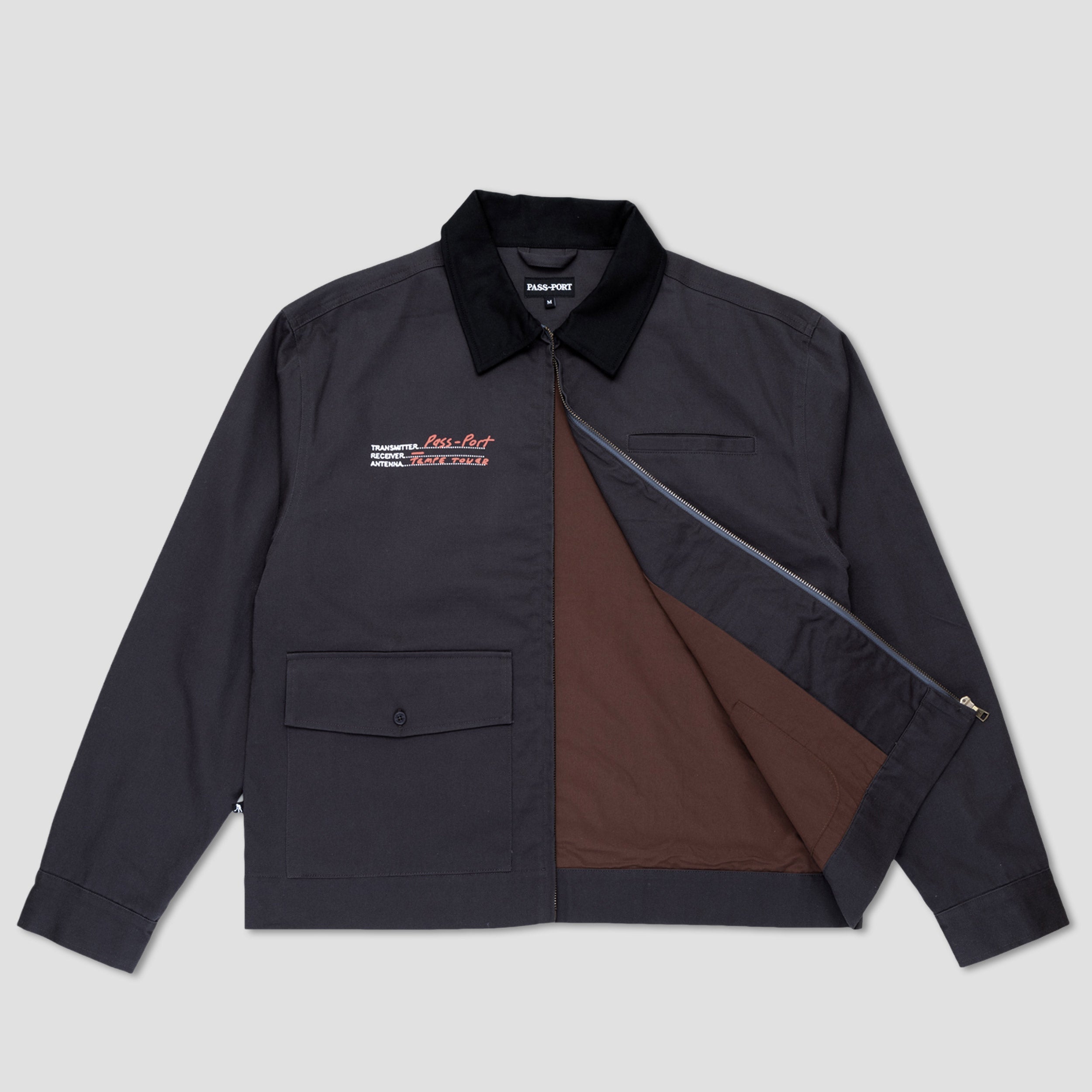 Passport Radio Silence Workers Jacket Charcoal