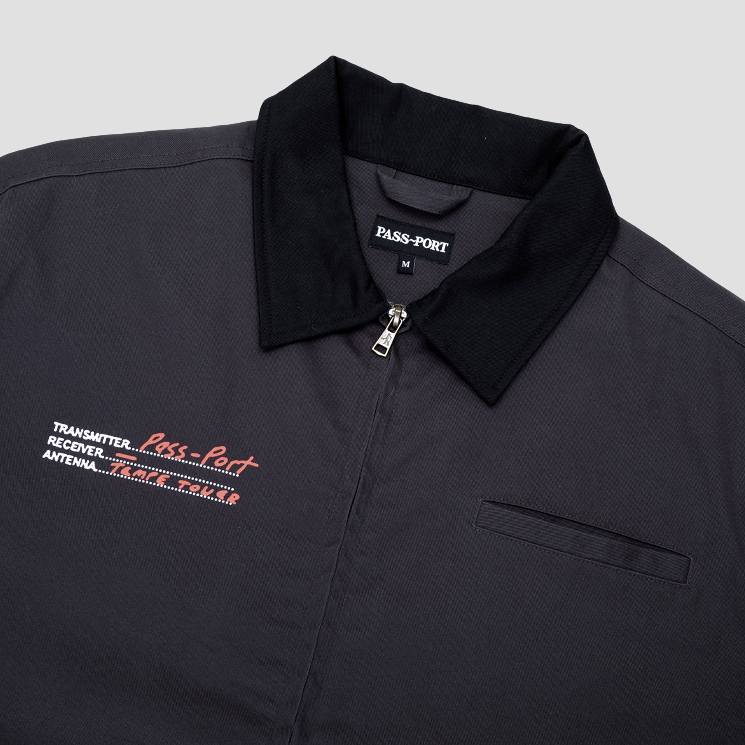 Passport Radio Silence Workers Jacket Charcoal
