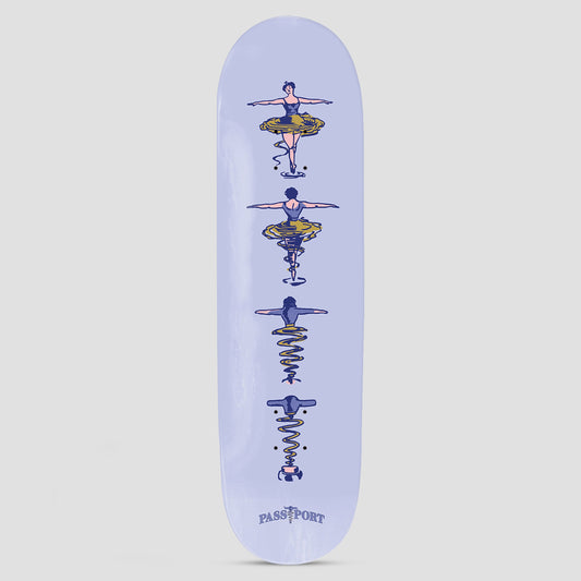 Passport 8.5 Spin Me Round Corkscrew Skateboard Deck Lilac