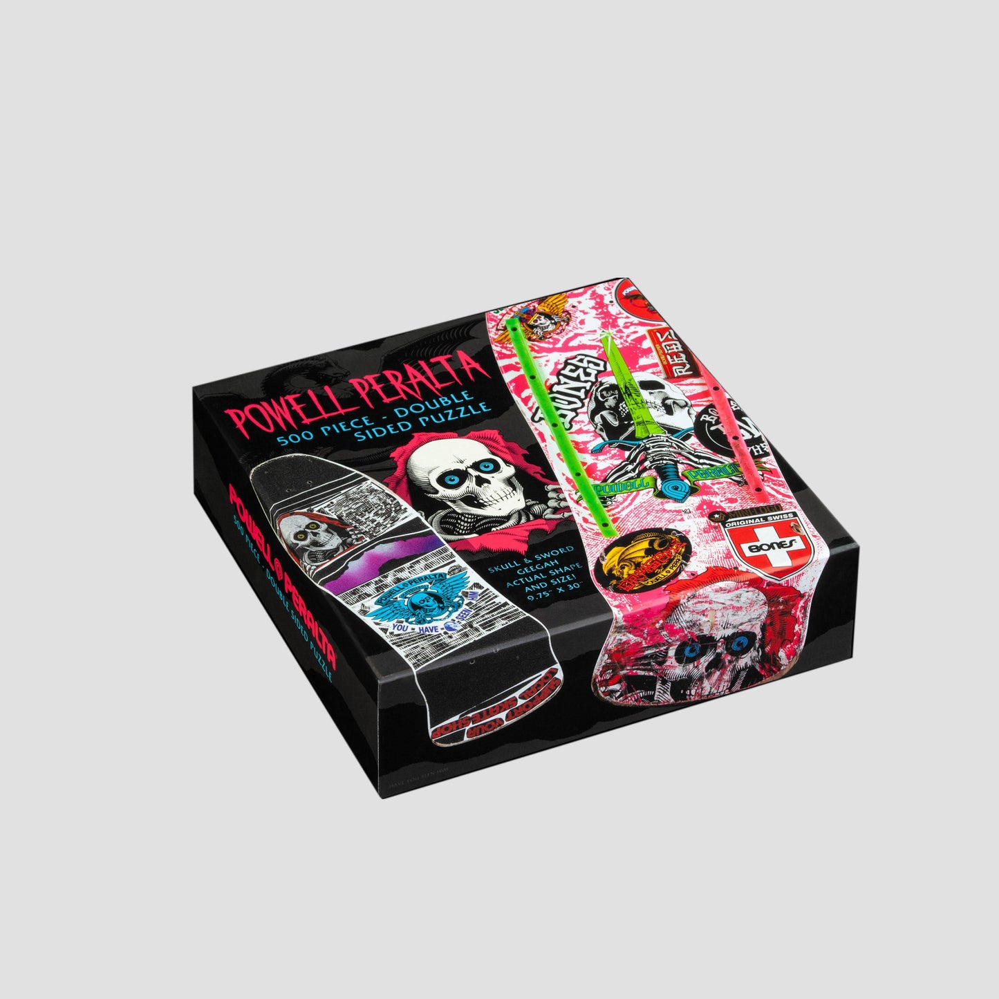 Powell Peralta Skull and Sword Jigsaw Puzzle Pink