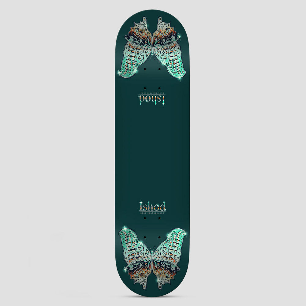 Real 8.5 Ishod Mariposa Chrome Redux Twin Tail Skateboard Deck Green