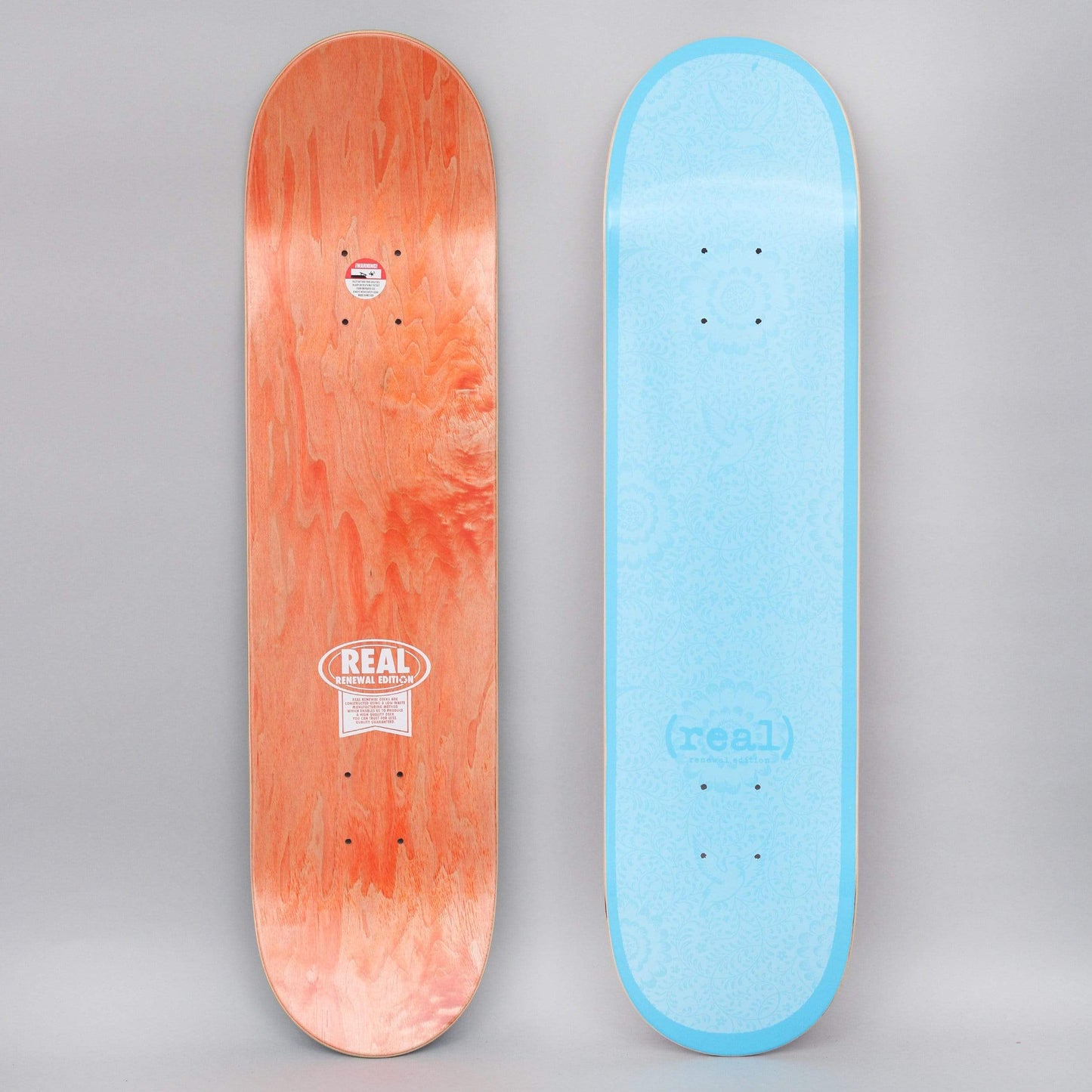 Real 7.75 Flowers Renewal Skateboard Deck Blue