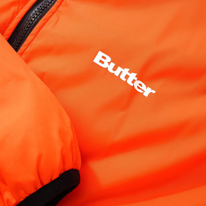 Butter Goods Reversible Plaid Puffer Jacket White / Orange