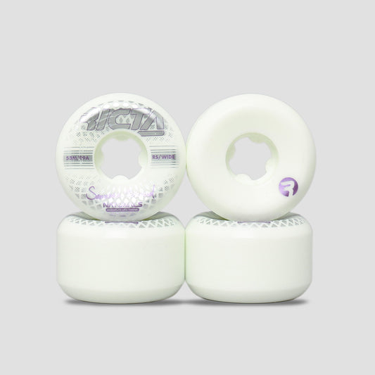 Ricta 53mm 99A Brevard Reflective Naturals Wide Skateboard Wheels White