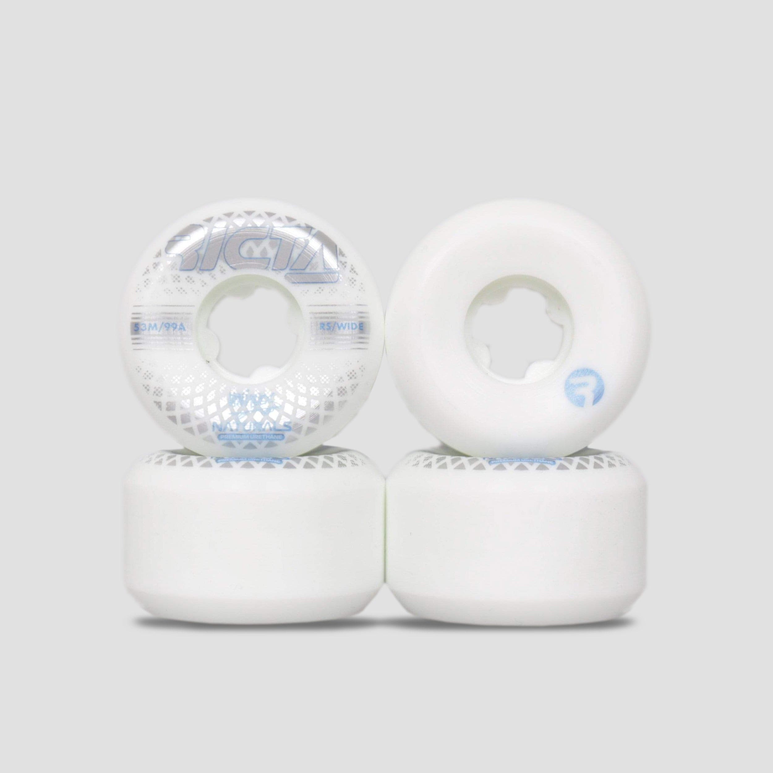 Ricta 53mm 99A Knibbs Reflective Naturals Wide Skateboard Wheels White