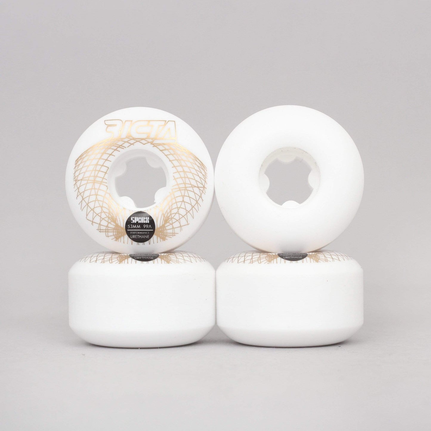 Ricta 53mm 99A Wireframe Sparx Skateboard Wheels White