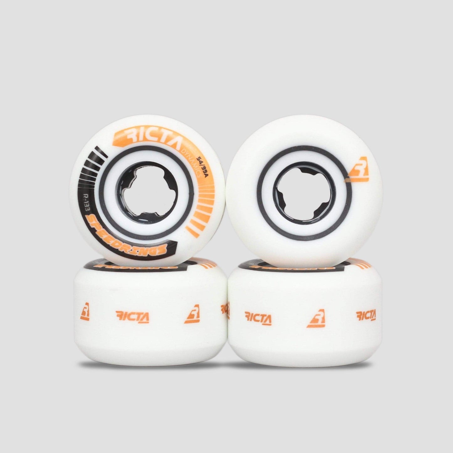 Ricta 54mm 99A Speedrings Wide Skateboard Wheels White