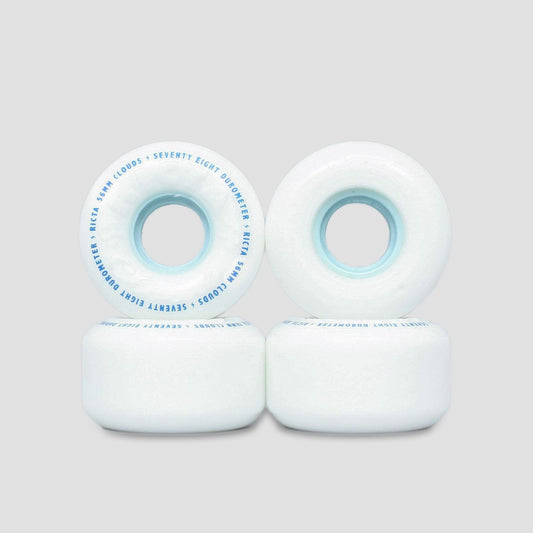 Ricta 56mm 78A Clouds Skateboard Wheels White / Blue