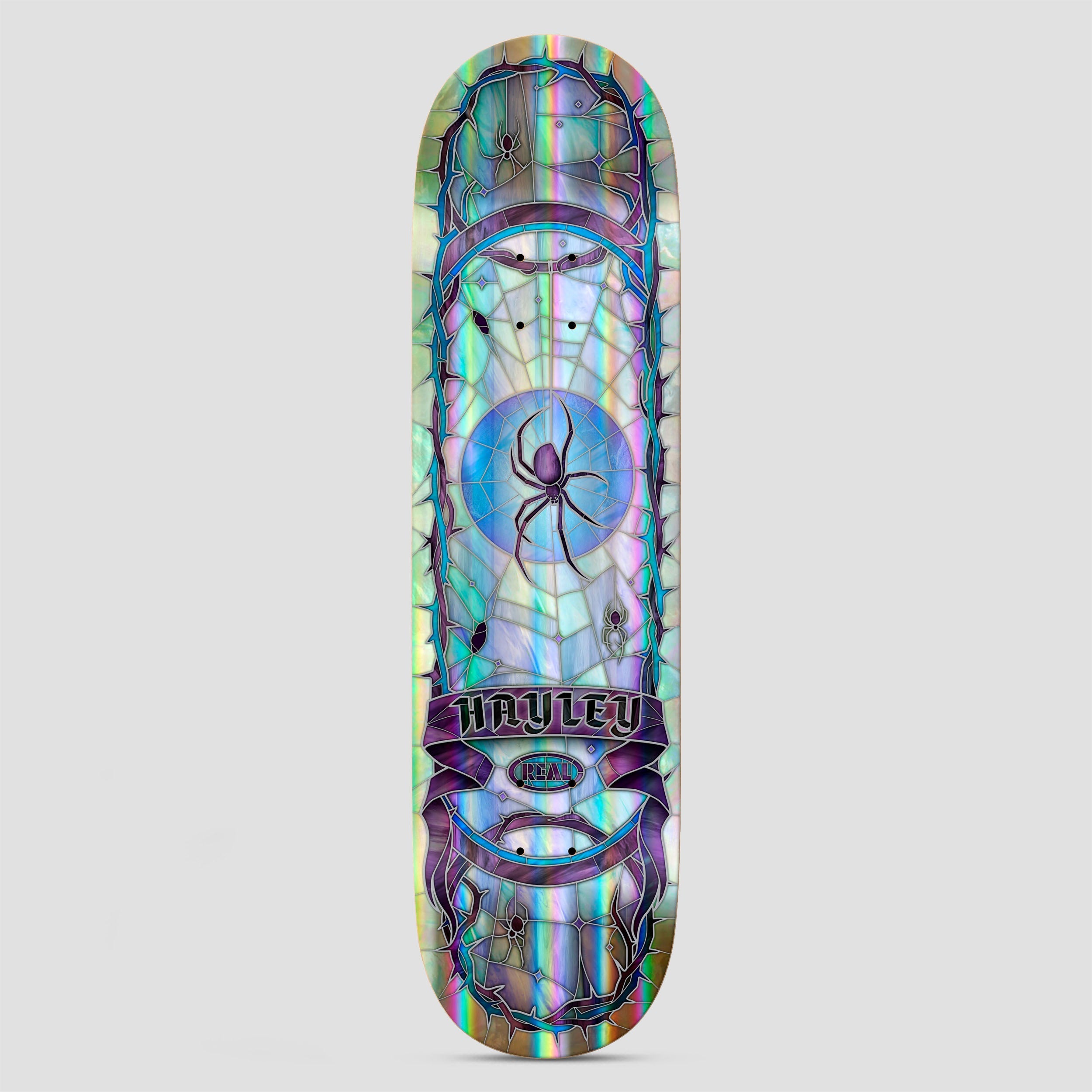 Real 8.06 Hayley Rainbow Holo Cathedral Skateboard Deck True Fit Multi