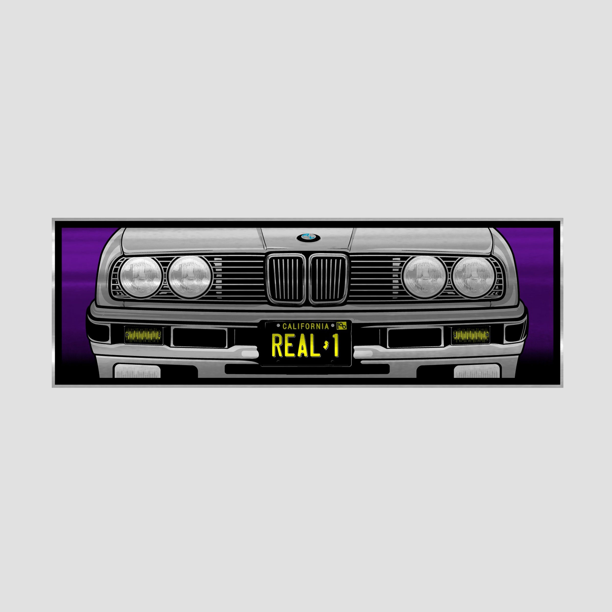 Real Grille Sticker 6" Purple