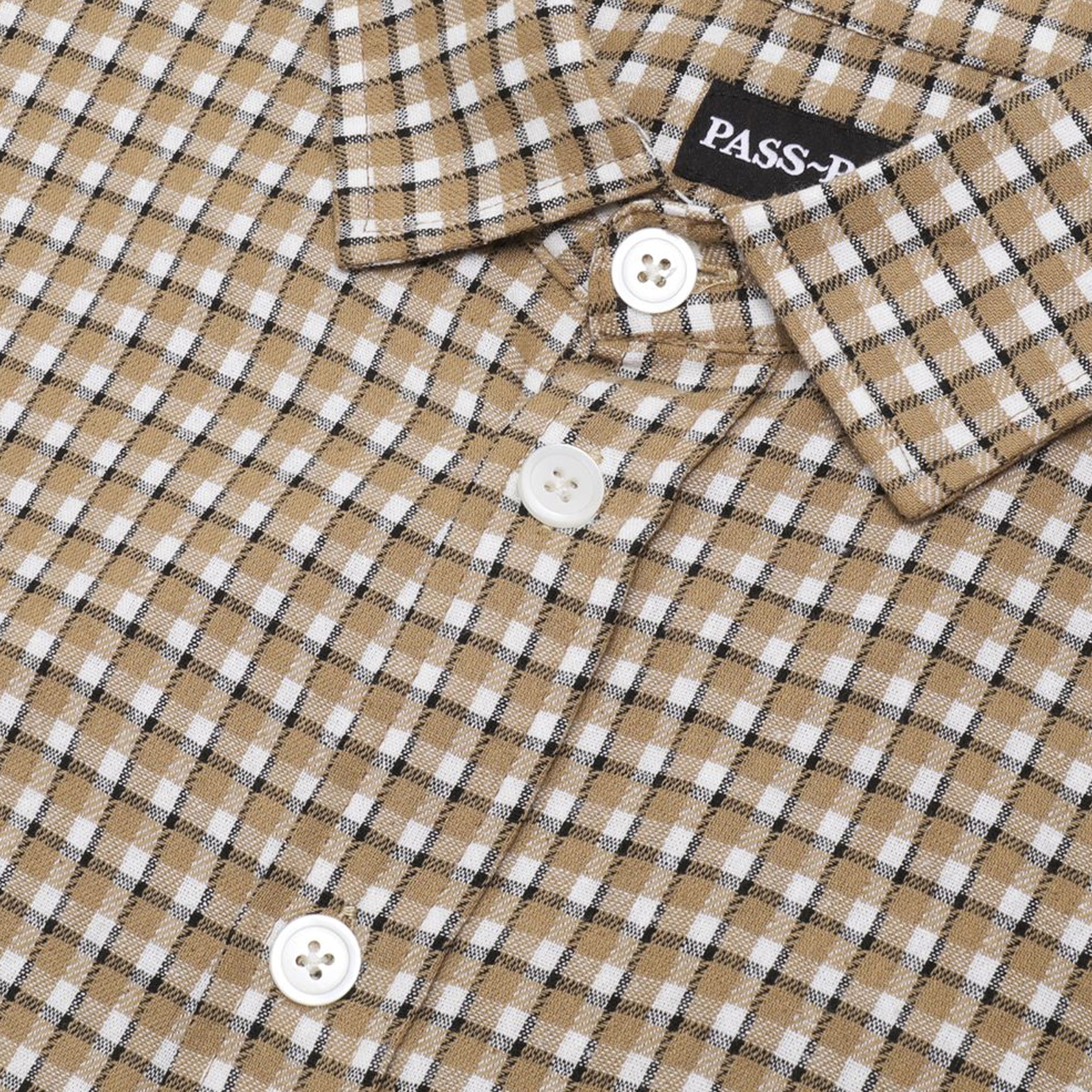 Passport Workers Check Shirt Longsleeve Sand