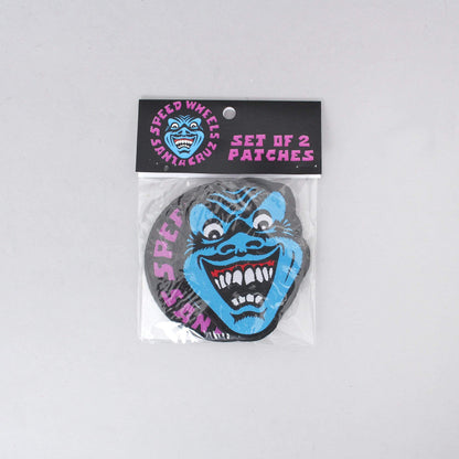 Santa Cruz Speed Wheels Shark 2 Pack Patch Blue / Purple