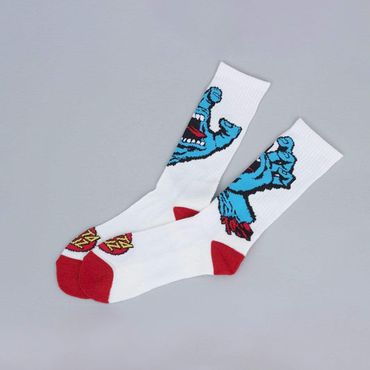 Santa Cruz Screaming Hand Socks White