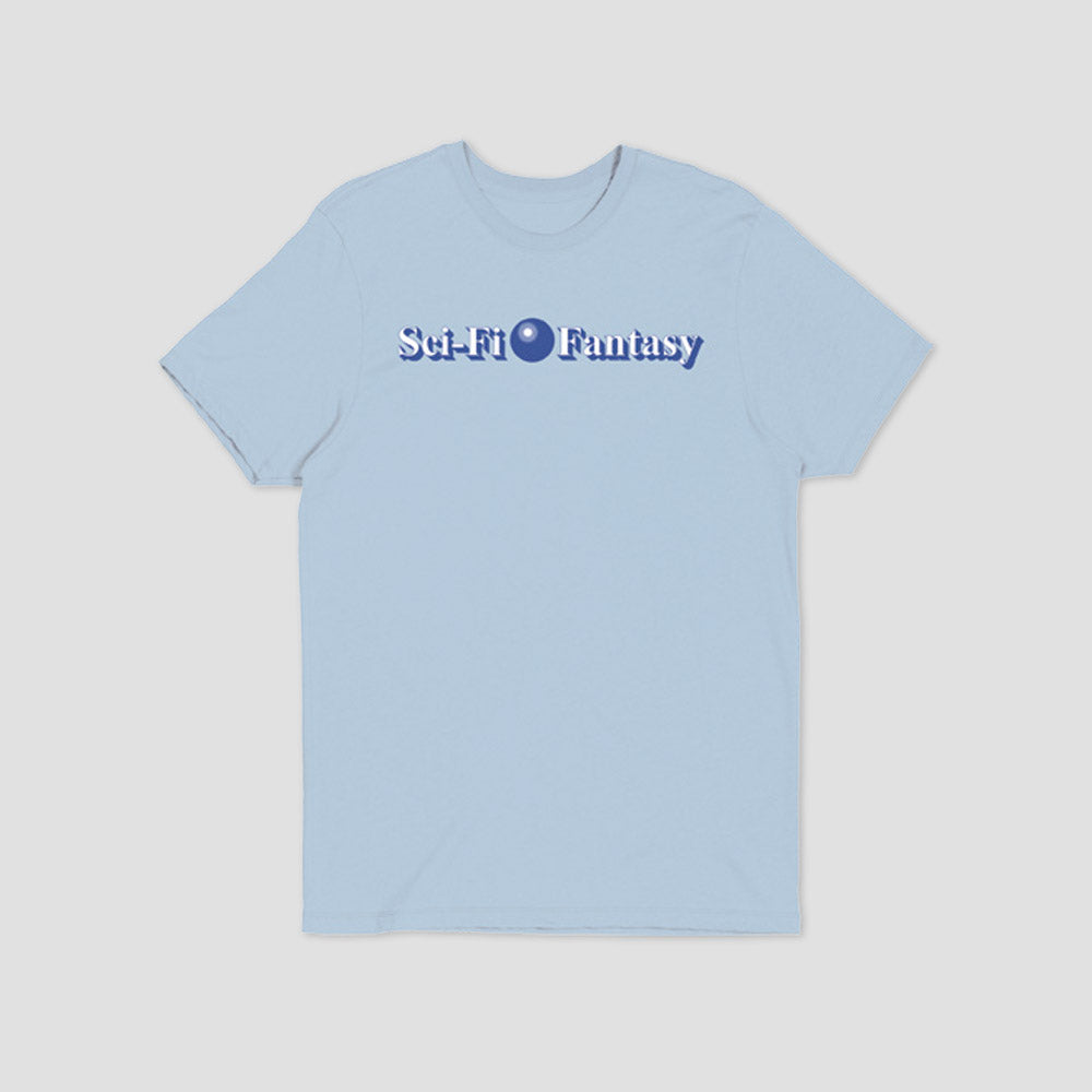 Sci-Fi Fantasy Desk Logo T-Shirt Powder Blue