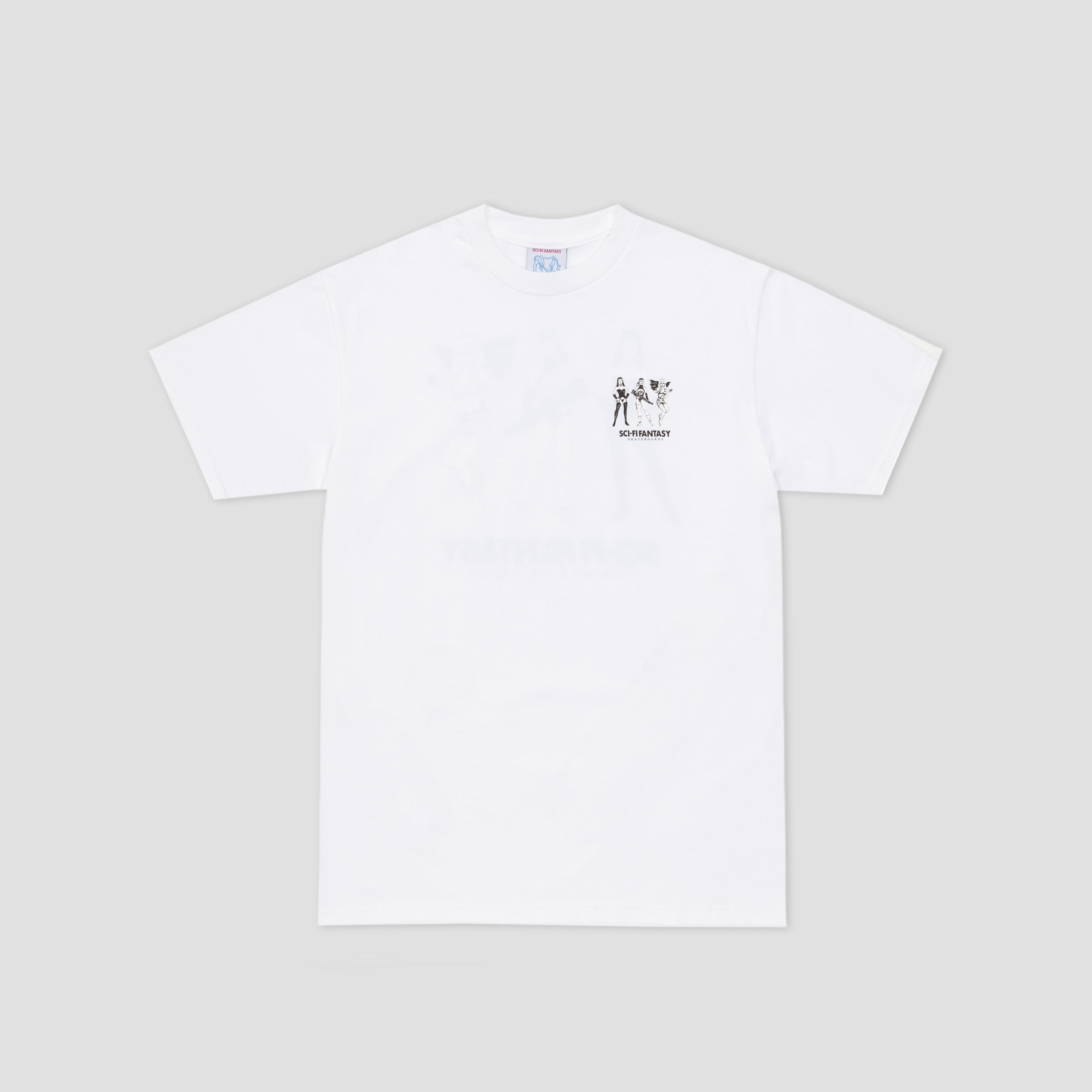 Sci-Fi Fantasy Macho Girls T-Shirt White