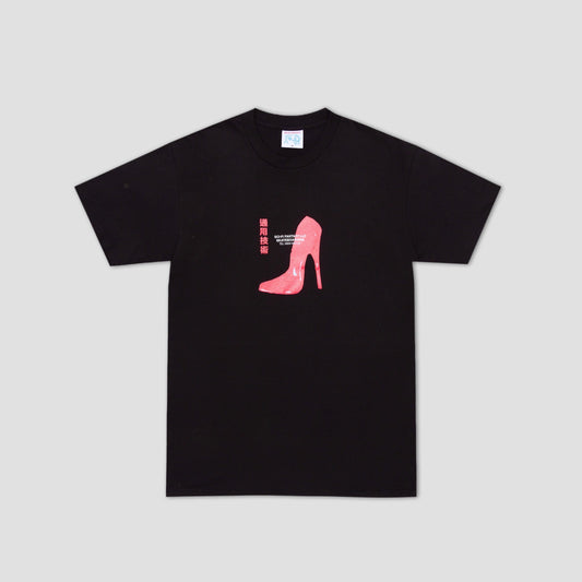 Sci-Fi Fantasy Red Shoe T-Shirt Black