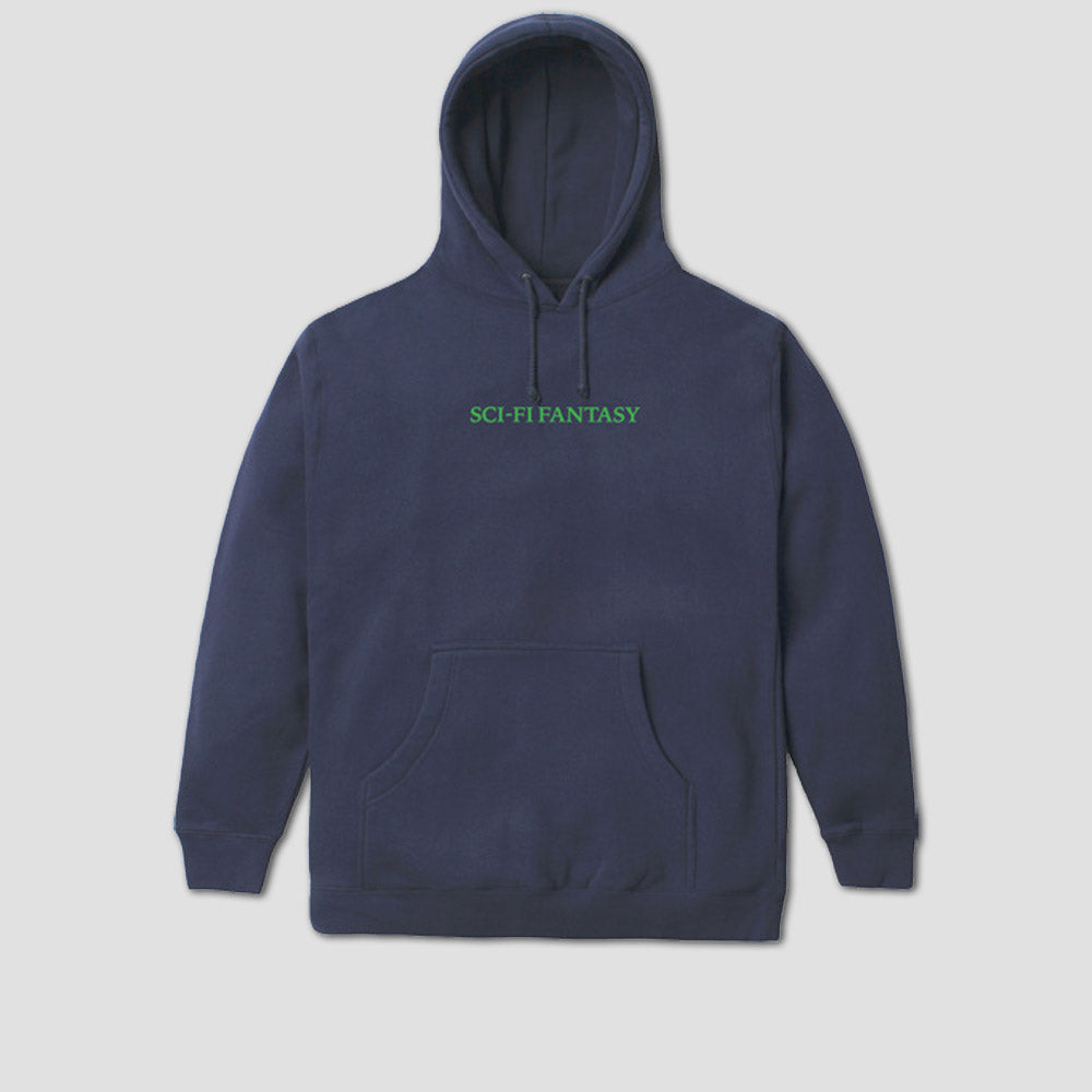 Sci-Fi Fantasy Logo Hooded Fleece Indigo