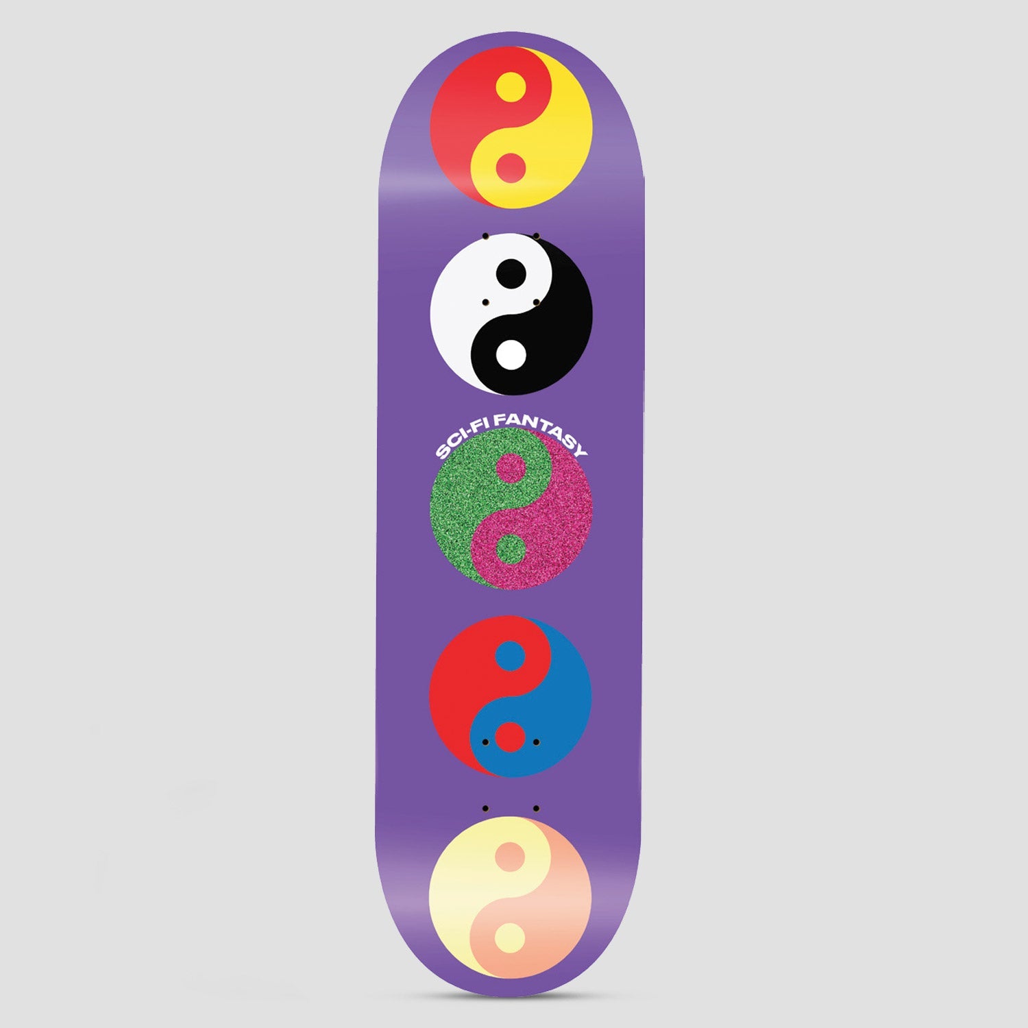 Sci-Fi Fantasy 8.38 Yin Yang Skateboard Deck Purple
