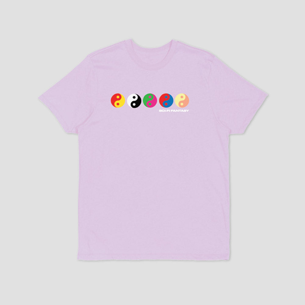 Sci-Fi Fantasy Yin Yang T-Shirt Lilac