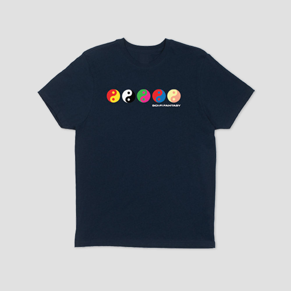 Sci-Fi Fantasy Yin Yang T-Shirt Navy