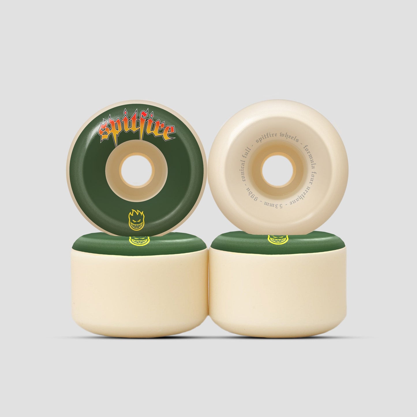 Spitfire 53mm 99du Venom Script Formula Four Wheels Conical Full Natural