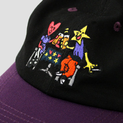 Skateboard Cafe Cheers 6 Panel Cap Black / Purple