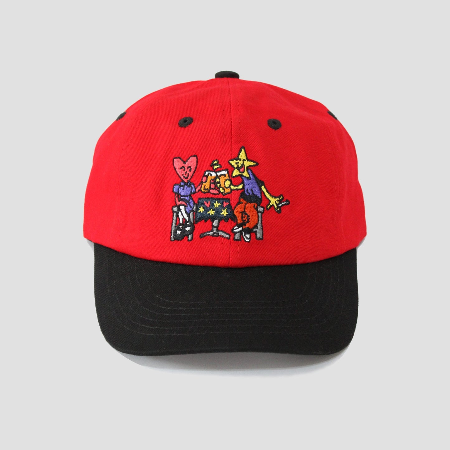 Skateboard Cafe Cheers 6 Panel Cap Red / Black