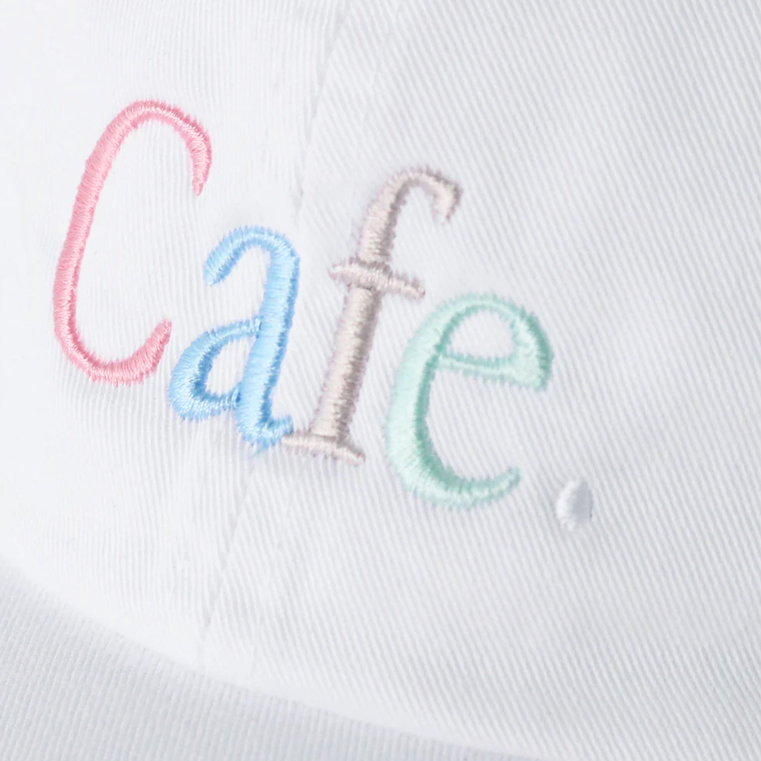 Skateboard Cafe Wayne Embroidered 6 Panel Cap White