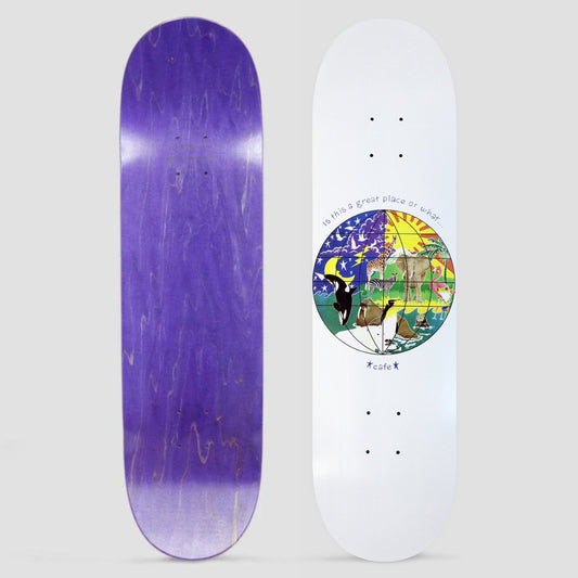 Skateboard Cafe 8.0 Great Place Skateboard Deck White