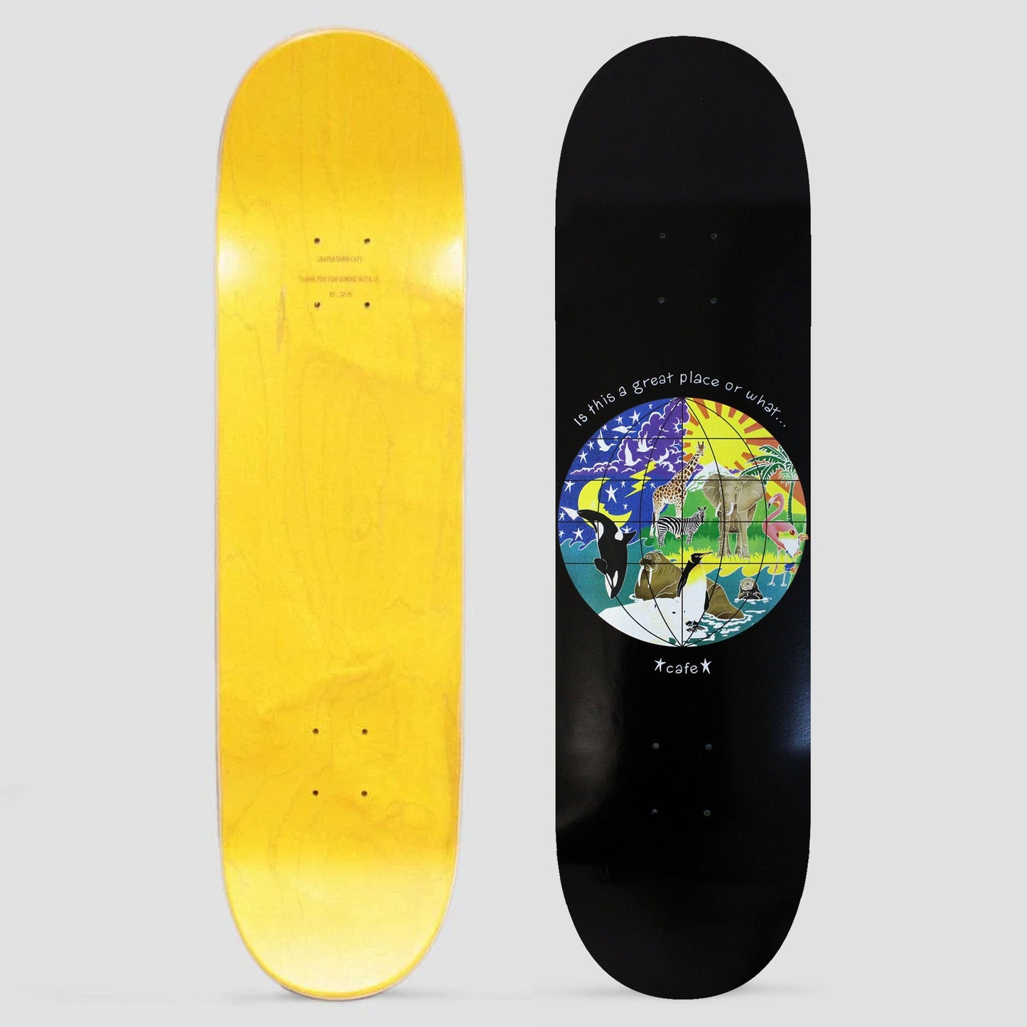 Skateboard Cafe 8.5 Great Place Skateboard Deck Black