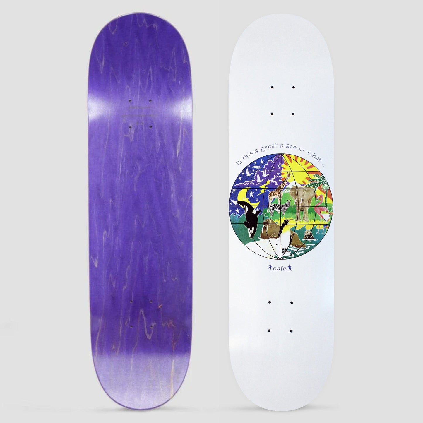 Skateboard Cafe 8.5 Great Place Skateboard Deck White