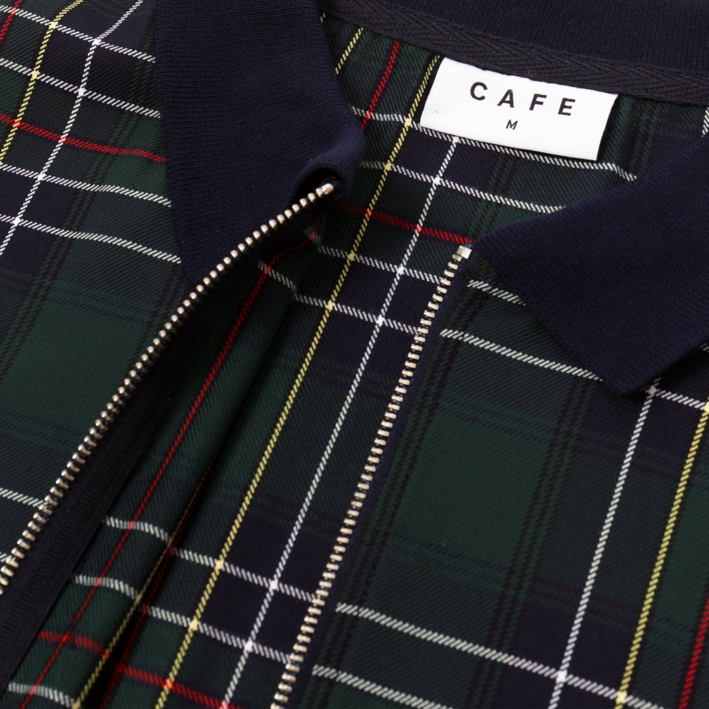 Skateboard Cafe Ogilvie Hunting Tartan Full Zip Shirt Green / Navy