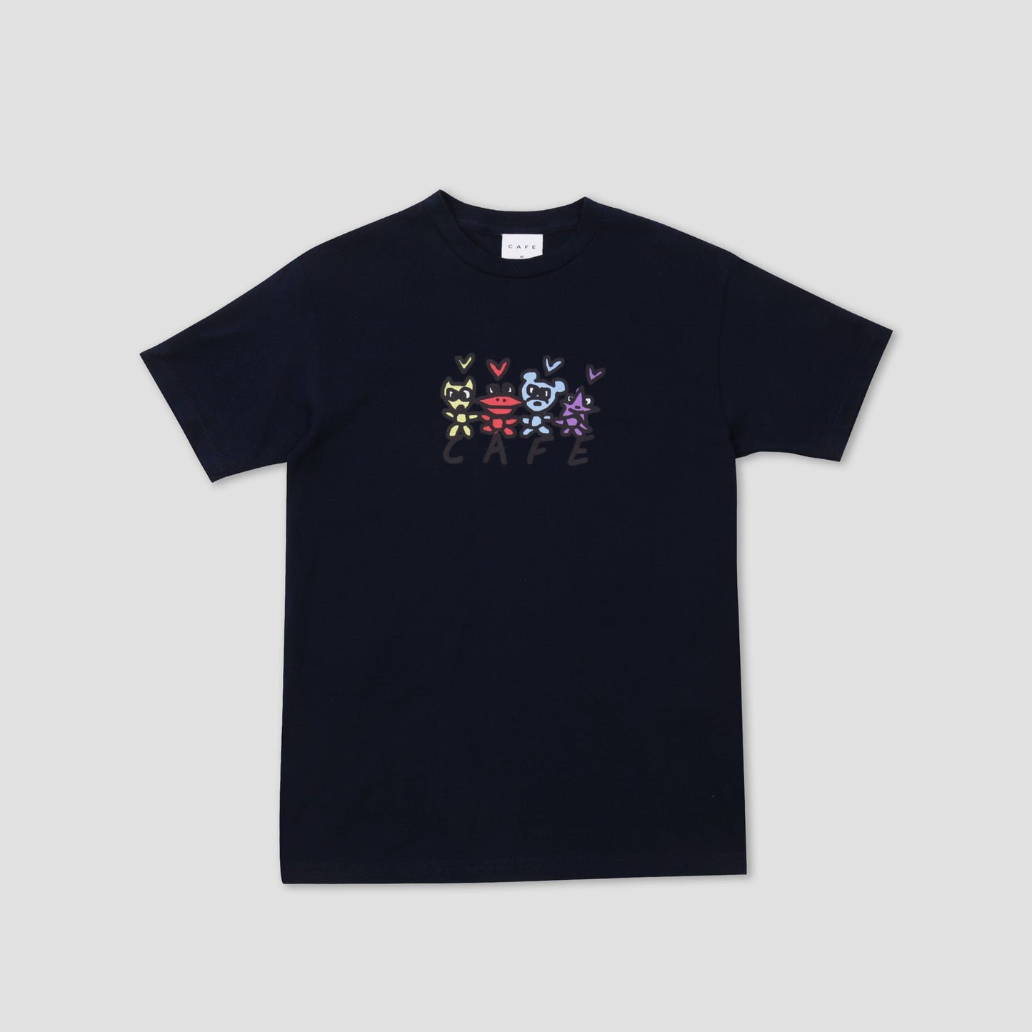 Skateboard Cafe Pals T-Shirt Navy