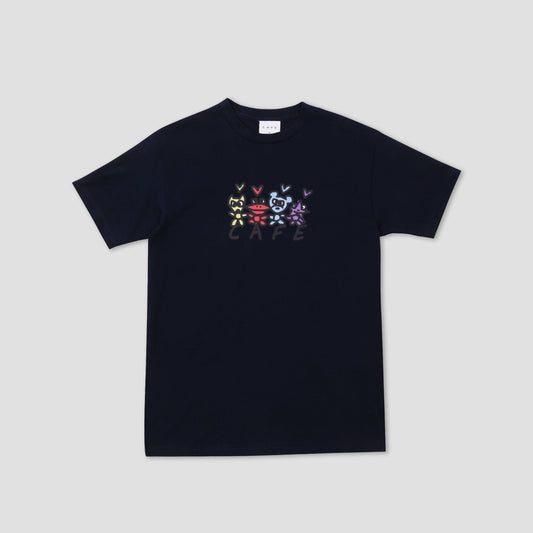 Skateboard Cafe Pals T-Shirt Navy