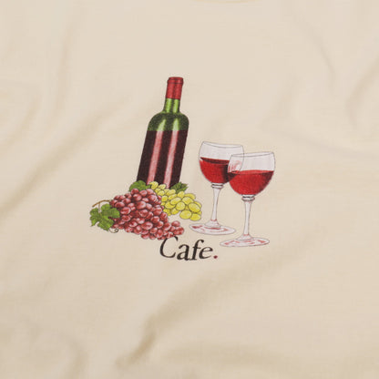 Skateboard Cafe Vino T-Shirt Cream