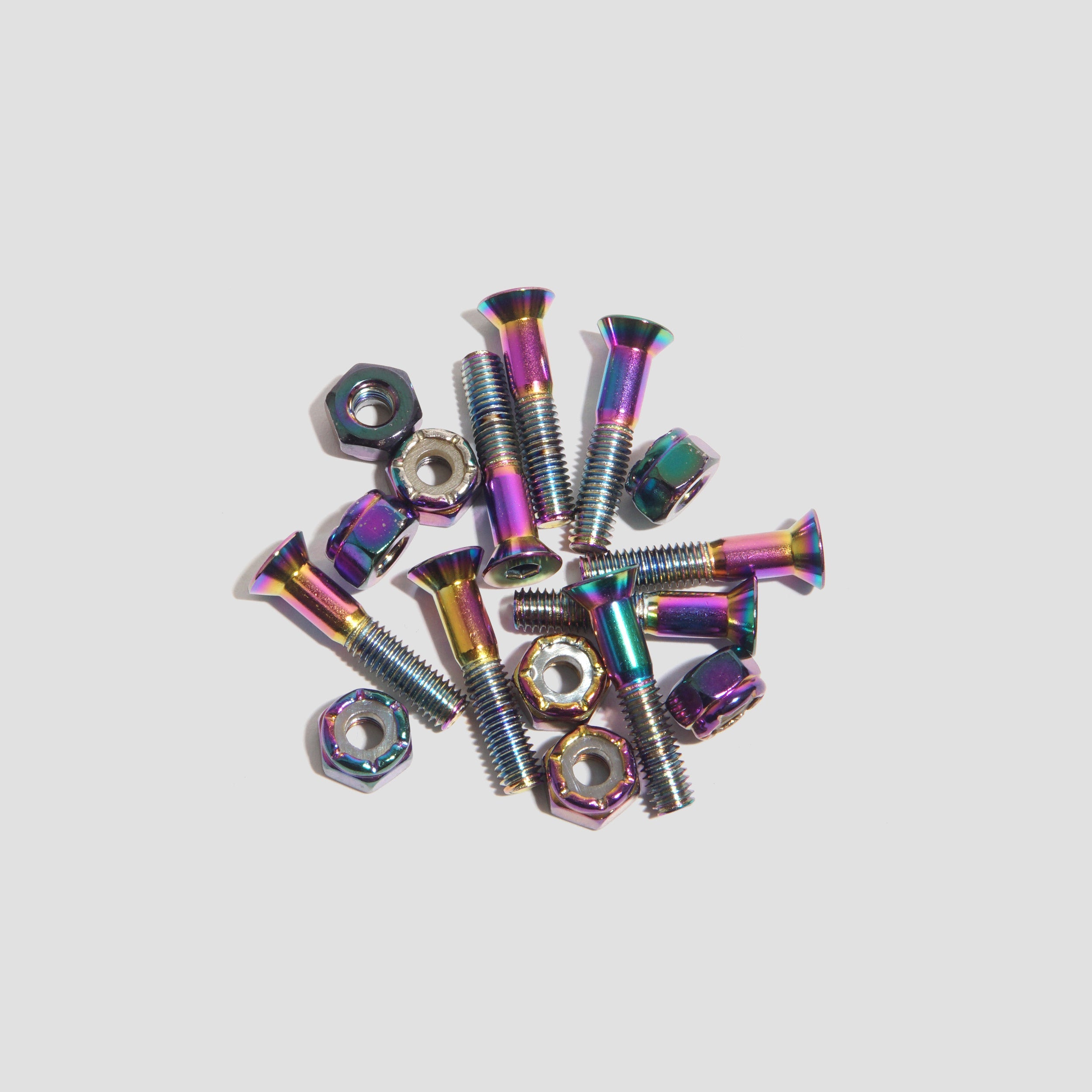 Lost Art 1 Inch Allen Skateboard Bolts Rainbow
