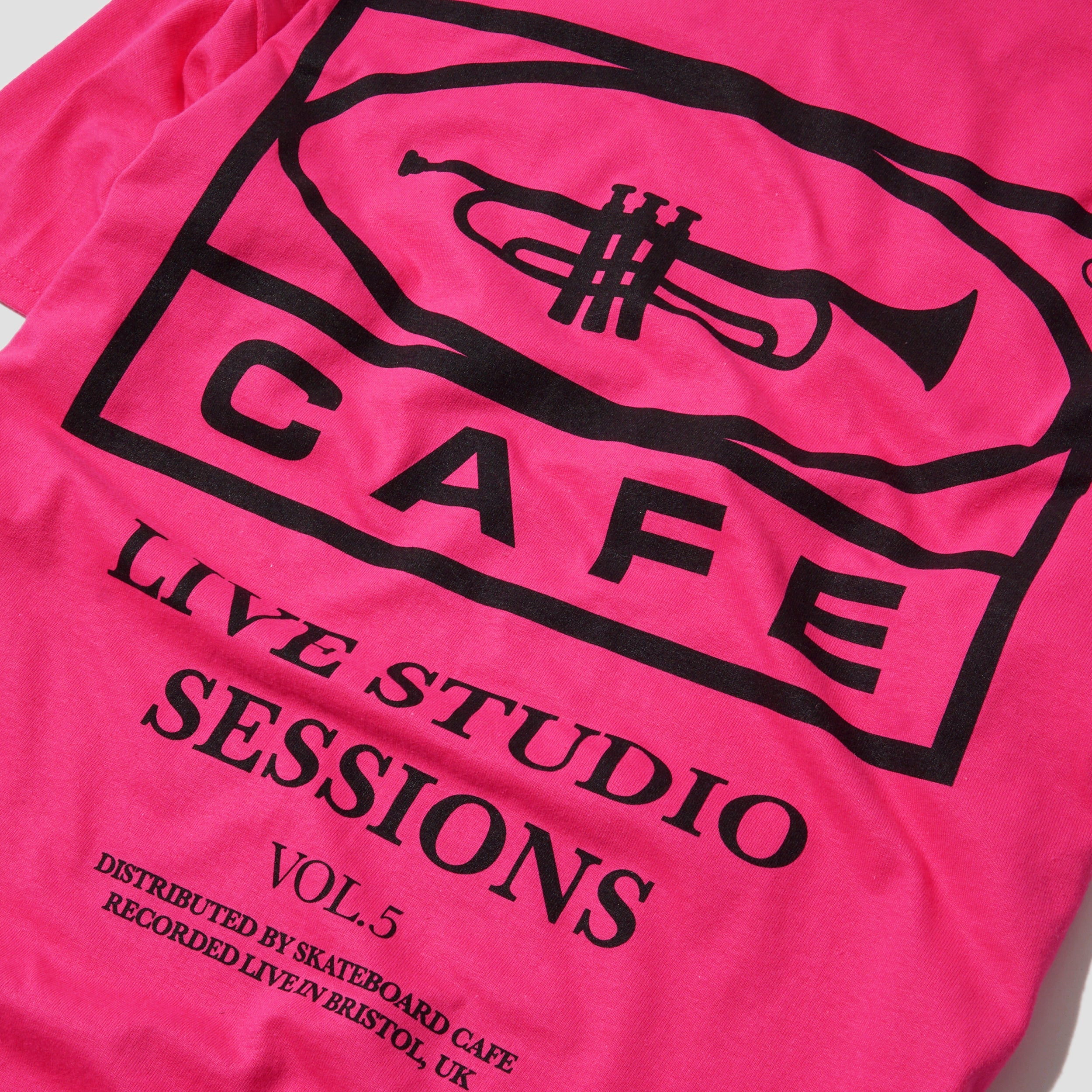 Skateboard Cafe 45 T-Shirt Pink / Black