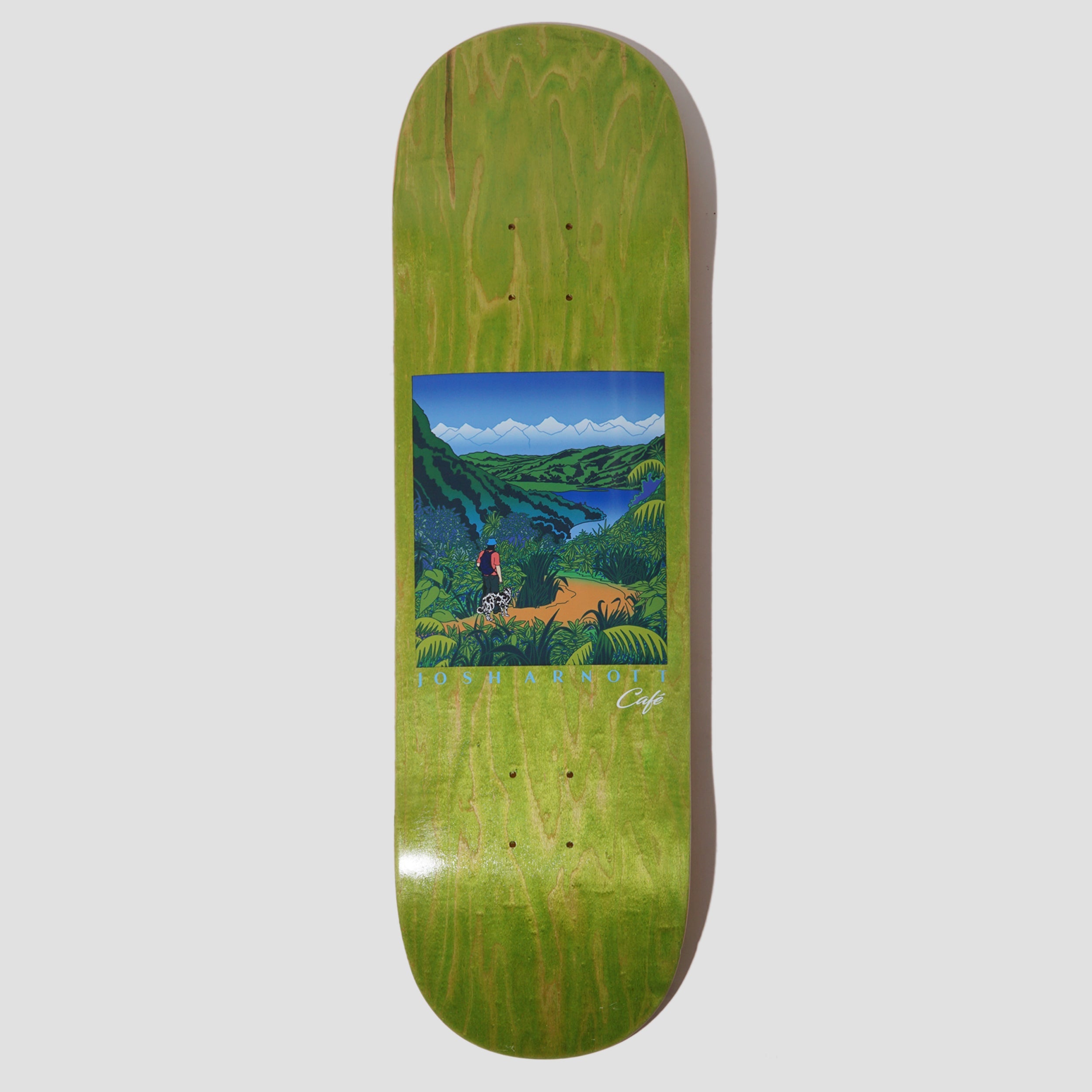 Skateboard Cafe 8.7  Josh Arnott Mountains C2 Shape Skateboard Deck Green